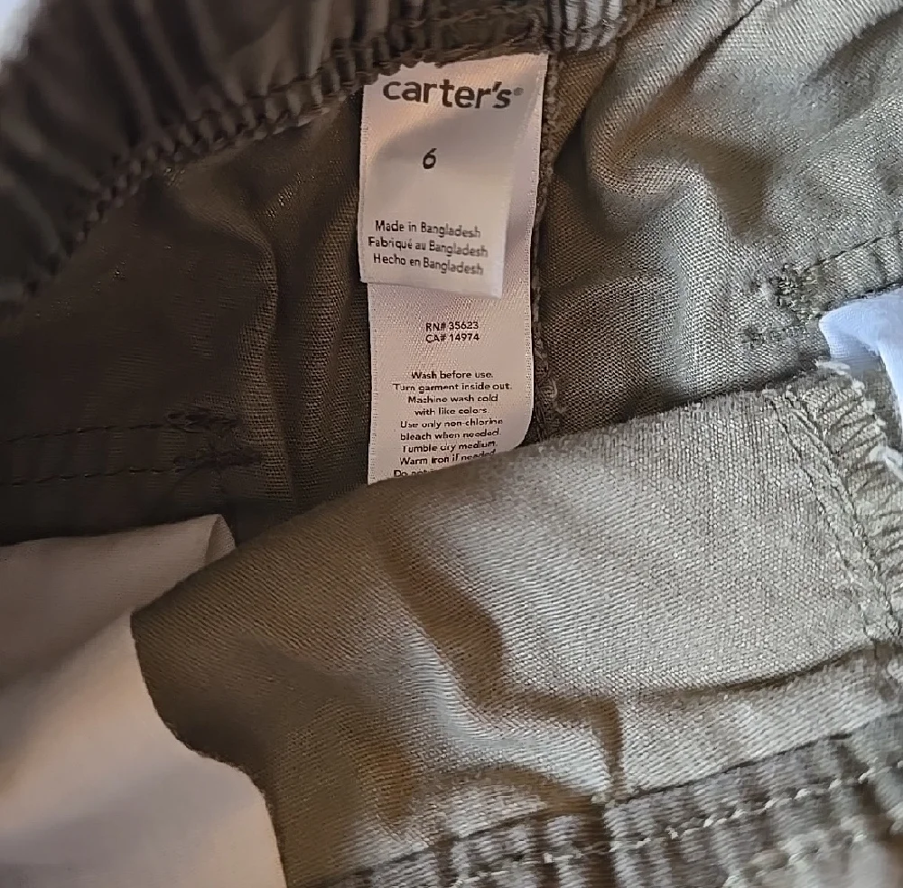 Carters Boy's Camouflage Cargo Shorts - Olive Green
